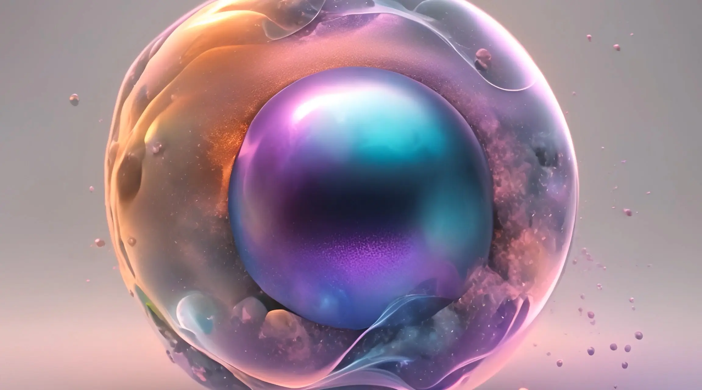 Ethereal Swirl Transparent Liquid Glass Cinematic Video